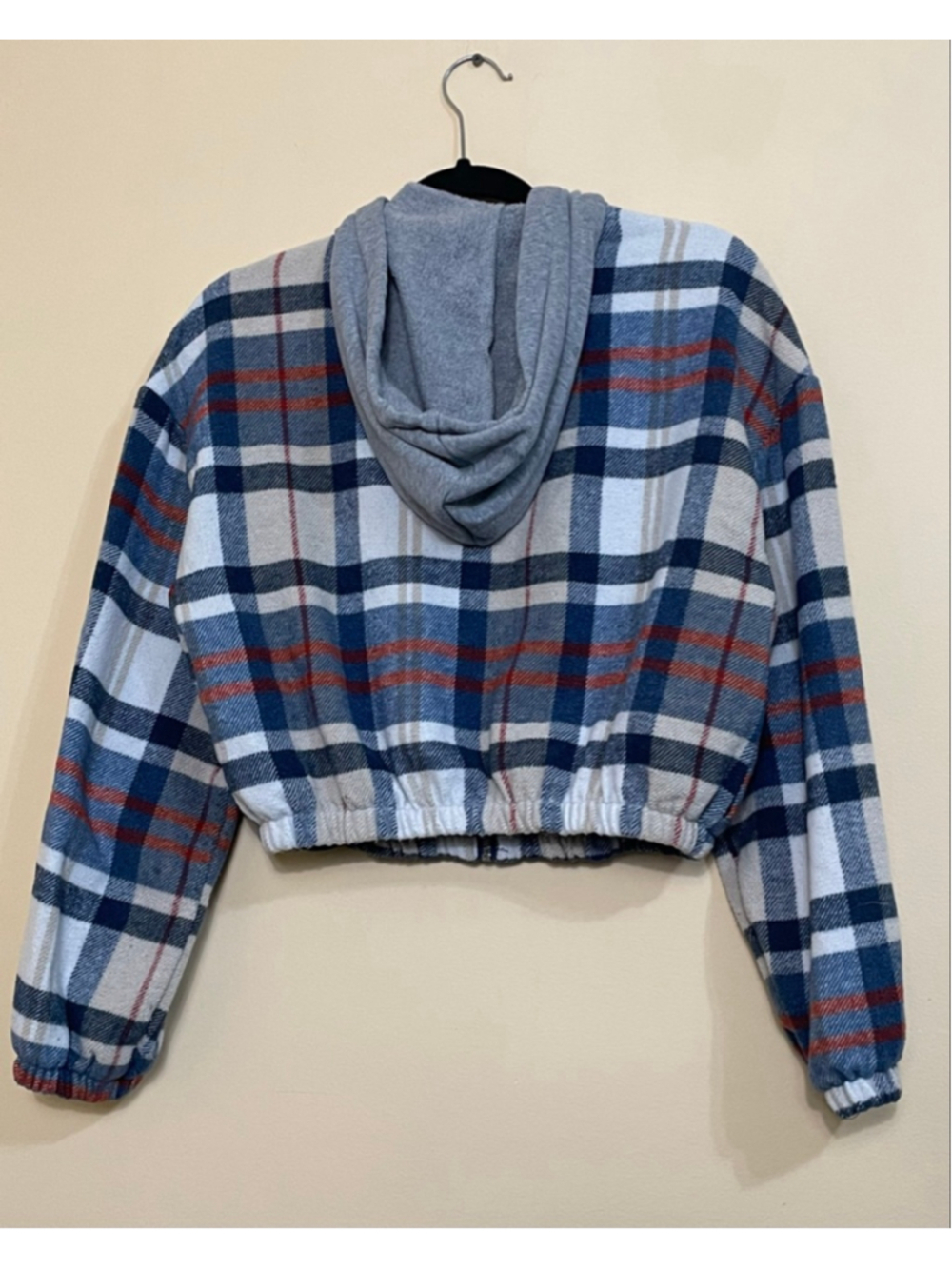 Women’s New look plaid cropped jacket Large Retro Y2K - Picture 3 of 6